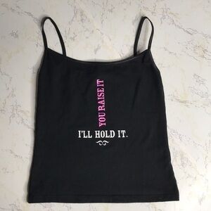 POKER ♦️ ♠️ ♥️ THEME  BLACK TINY TANK TOP MEDIUM